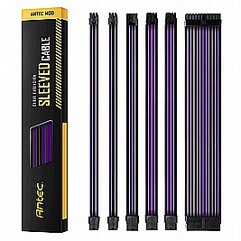 Antec PSU Sleeved Ext Cable Kit-Purple/Black
