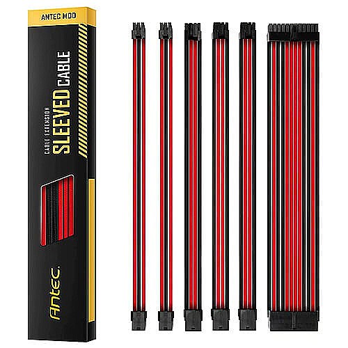 Antec PSU Sleeved Ext Cable Kit-Red/Black