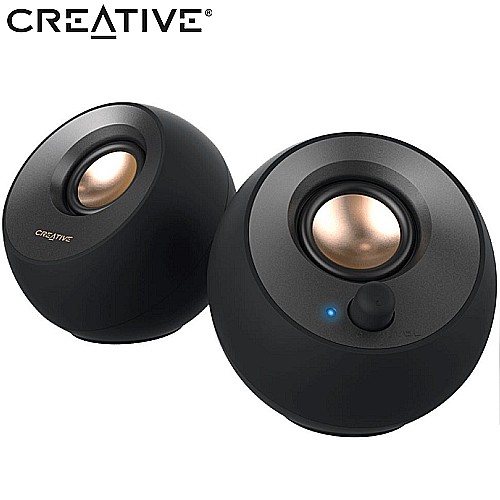 Creative Pebble V2 - Minimalistic 2.0 USB Powered Desktop Speakers with USB-C Connectivity